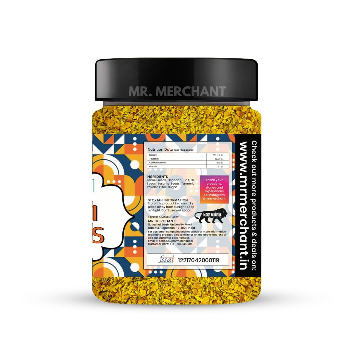 Mr. Merchant Traditional Gujarati Mukhwas (Tangy Flavor) 250gm, | Jar Pack