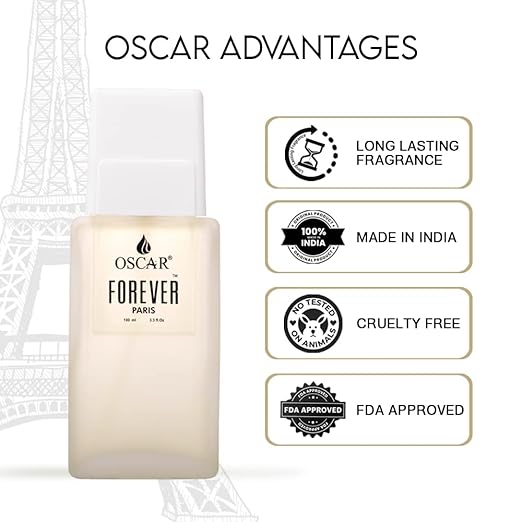 Oscar Forever White Eau De Perfume Body Spray 100ml 3.4 Fl.oz. For Men