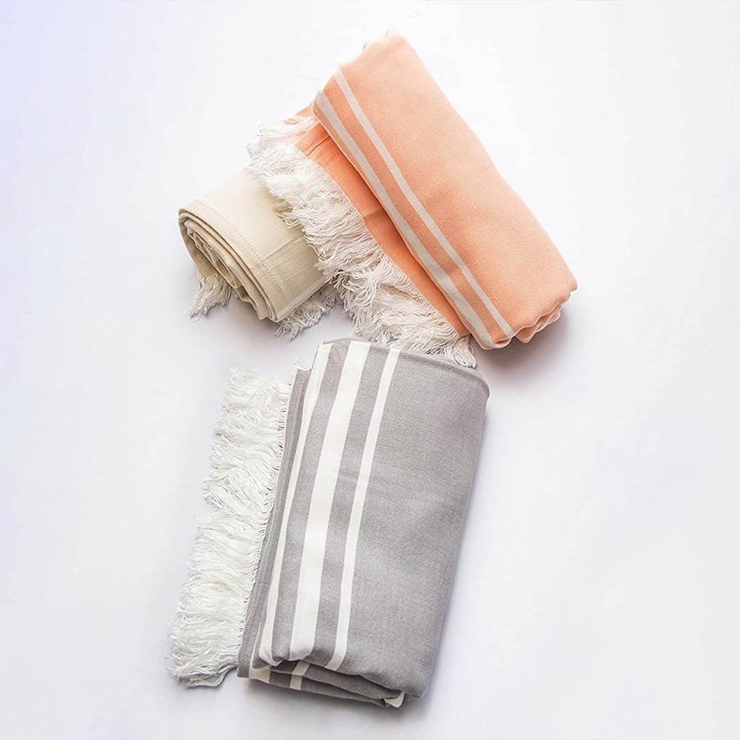 Mush 100% Bamboo Large Bath Towel 280 Gsm | Ultra Soft, Absorbent, Light Weight, & Quick Dry Towel For Travel, Gym, Beach, Pool & Yoga | Set Of 3