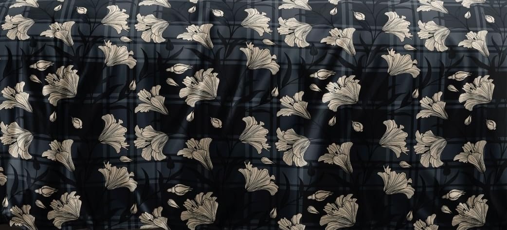 Double Bed King Size Bedsheet With 2 Pillow Cover - 72 X 72 Inches, Black | Cotton Elastic Fitted Printed Bedsheet | Ideal For Home Decor, Hotel, Guest House