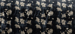 Printed Single Size Bedsheet With 1 Pillow Cover (36 X 78 Inches, Black & Cream) | All Around Elastic Fitted Bedsheet | Soft Touch, Wrinkle Resistant, Skin Friendly