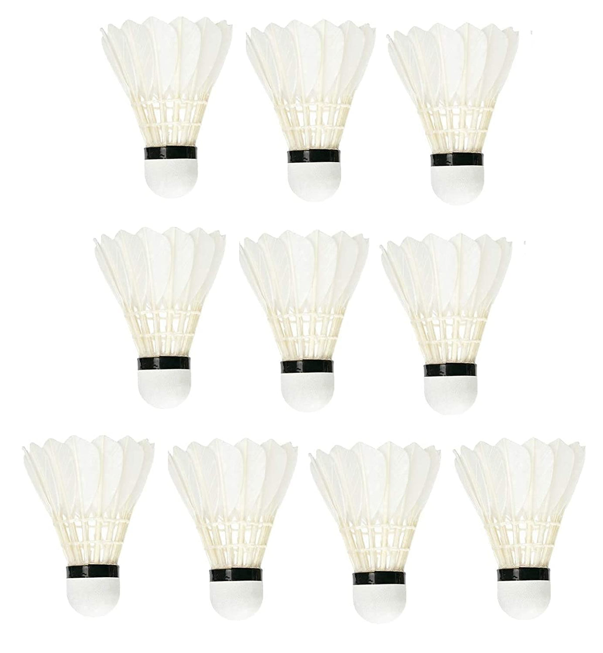 The MLS Special Feathers Shuttlecock , Perfect For Competition & Training | White , Pack Of 10
