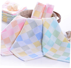 Tradehub Soft Cotton Face Towel | Cotton Handkerchief/Rumal For Women & Babies | Small Size, Extra Soft & Super Absorbent (Pack Of 6) - Large Square