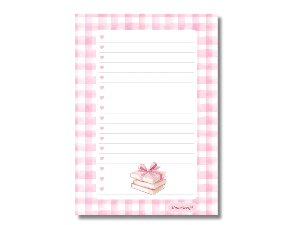 A5 Notes/To Do List Notepad, Beautiful Checklist Pad, Tear-Off Sheets (Pink Books) Pack Of 1