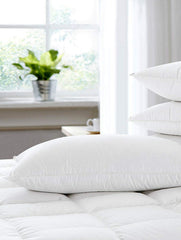 Luxurious Microfiber Pillow Filler, White Pillow, Standard Size - 16 X 24 Inch | Bed Pillow For Sleeping, Washable, Rectangular Shape - Pack Of 4