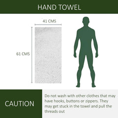 Bama 100% Cotton Hand Towel 500 Gsm | Soft & Absorbent Hand Towels For Bathroom, Kitchen, Gym (White) - Set Of 2