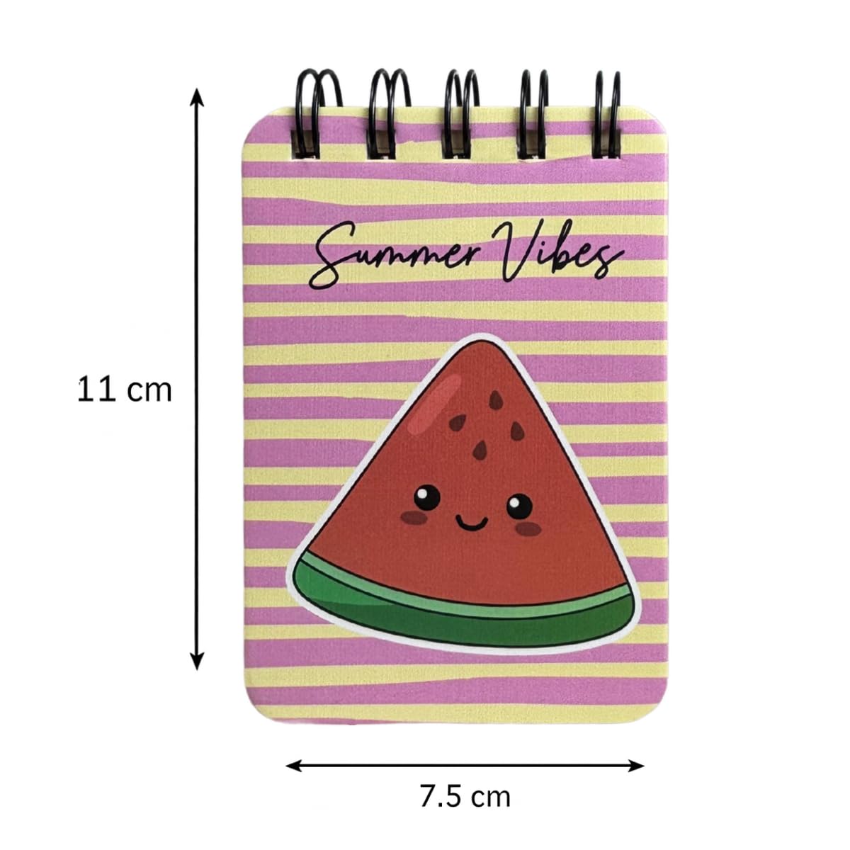 Spiral Pocket Notebook, Cute Mini Notepad, Handy Notebook For School (Watermelon) Pack Of 1