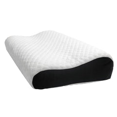 Memory Foam Pillow For Sleeping, For Neck & Shoulder Pain Relief, White & Black | Contour Cervical Orthopedic Memory Foam Pillows | Ergonomic Cervical Pillow, Adjustable, Comfortable