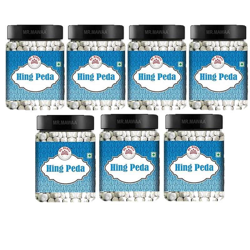 Mr. Mawaa Heeng Peda 1260gm, (180gm *7) | Asafoetida Flavoured Digestive Candy | Jar Pack