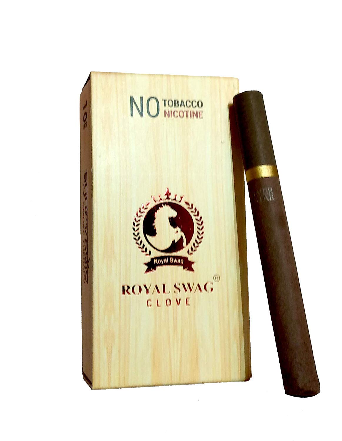 Royal Swag Herbal Cigarette, No Nicotine & No Tobacco (Pack Of 10, Clove)