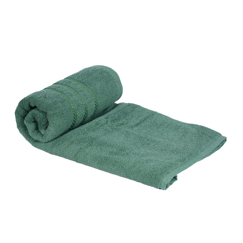 Nexhouse Cotton Bath Towel 550 Gsm | Super Absorbent, Quick Drying, Soft Texture Towel (Green)