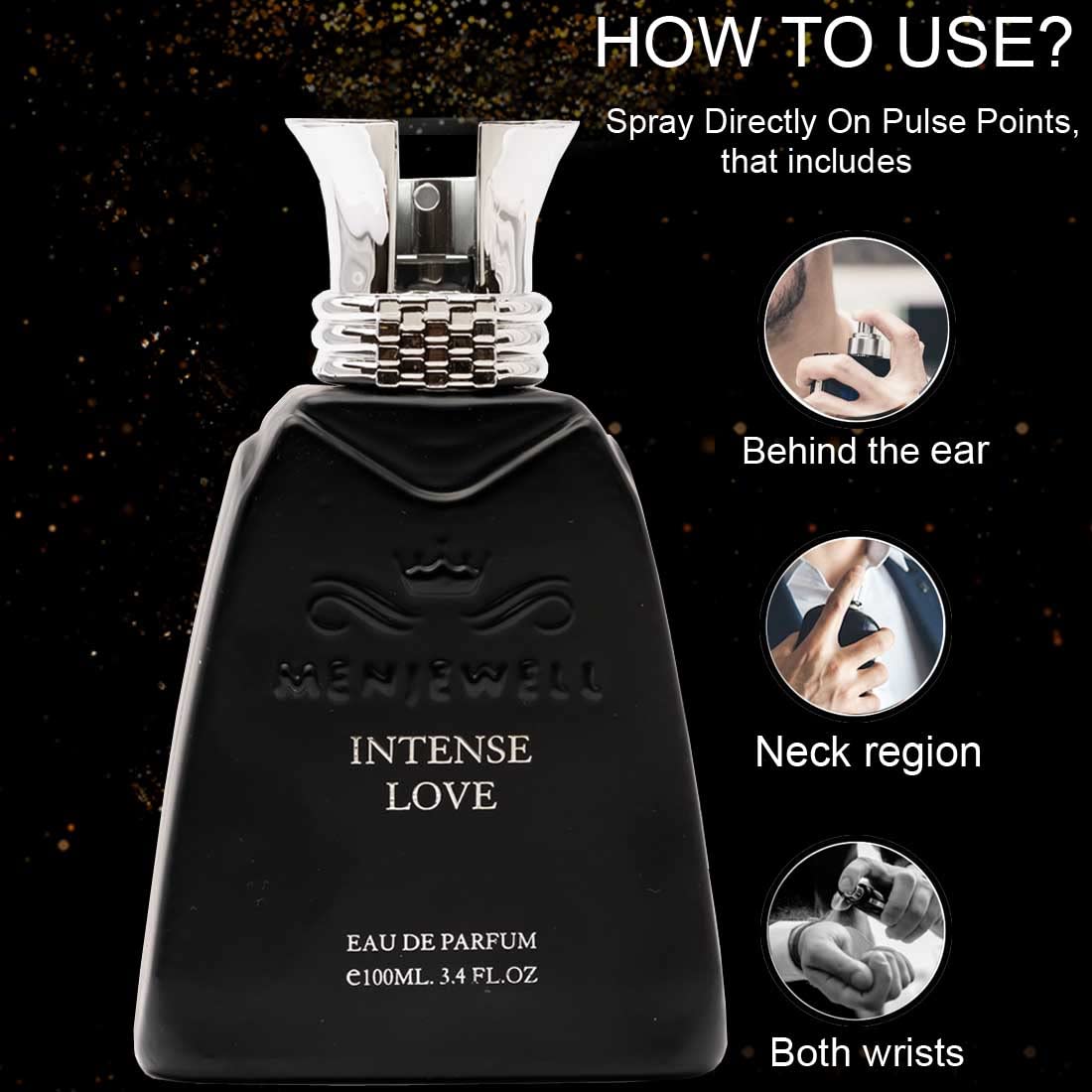 Menjewell Intense Love Eau De Parfum 100ml 3.4 Fl.oz. Perfect Gift For Husband | Long Lasting