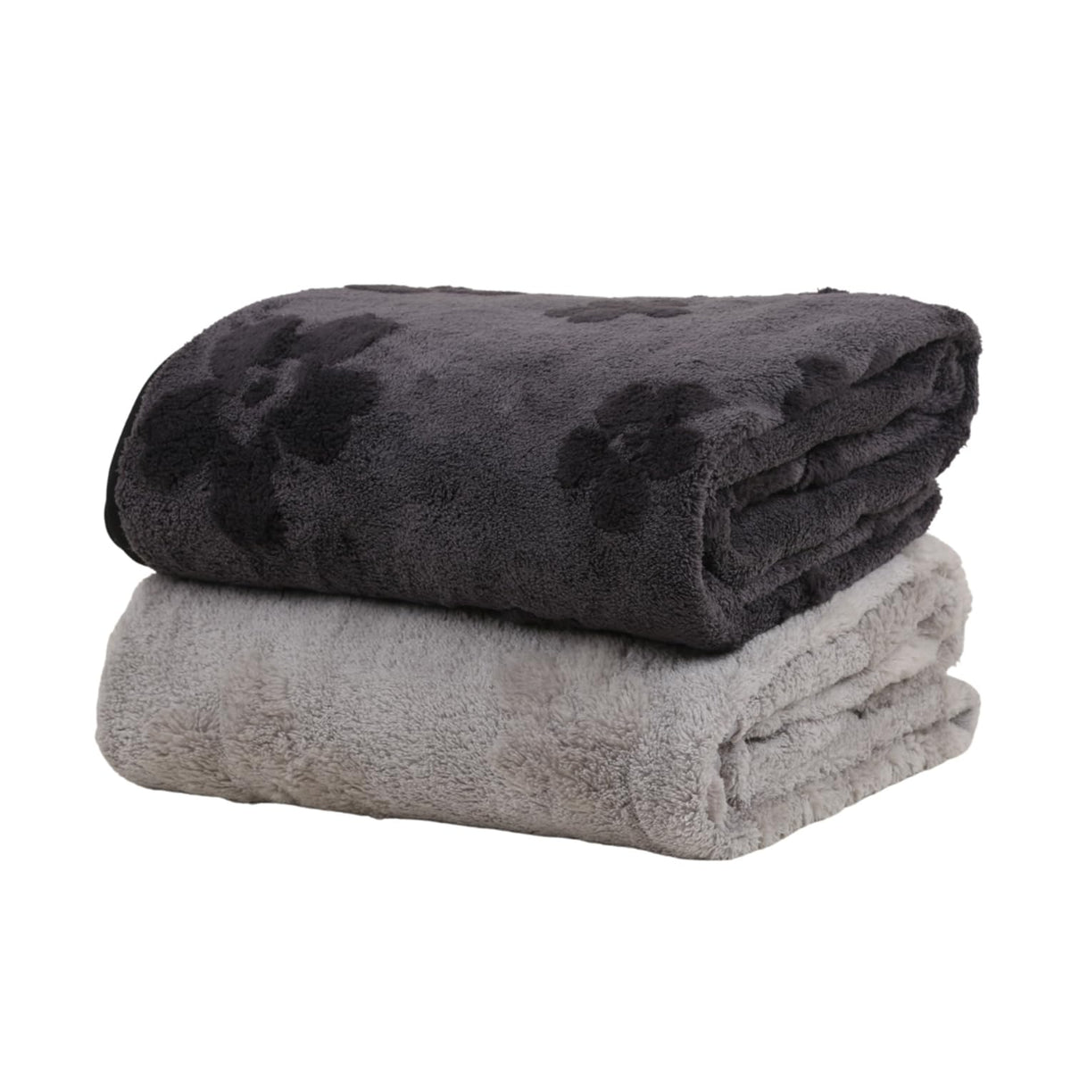 Hanker Ultra Luxury Large Size Plush Bath Towel 1000 Gsm | Blossom Super, Very Soft On Skin, Luxurious Fabric, Pure Polyamide Bath Towel (Dark Black & Grey) - 2 Pcs