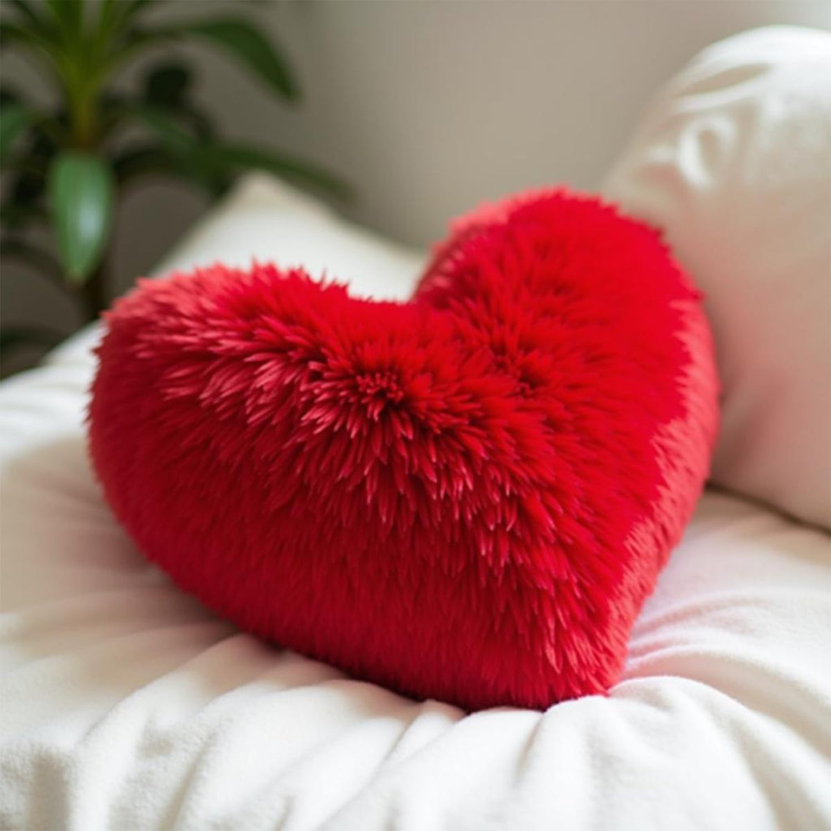 Heart-Shaped Pillow - The Ultimate Valentine's Day Gift, Red Color -13x13 Inch | For Boyfriend, Couples, Husband & Wife - Personalized Red Love Cushion, Perfect For Celebrating Love