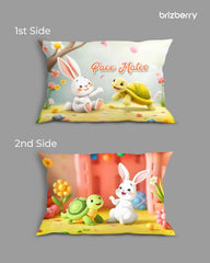 Kids Pillow Cushion With Super Soft Fabric, Animal & Cartoon Prints - 12x18 Inches | Dual Sided Design, Durable & Easy Care | Large & Versatile, Multi-Purpose, Made In India - Design 25