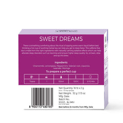 TGL Co. Sweet Dreams Herbal Tea - 16 Pyramid Tea Bags, 32gm, 1.1 Ounce | Improve Sleep & Relieve Stress - Aids Digestion, Anti-Inflammatory | Caffeine Free