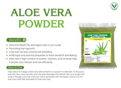 3V Products Aloe Vera Powder, Aloe Barbadensis, Katralai, Kathalai, 100% Pure & Natural Organically Grown Aloe Vera Powder | 100gm 0.2lbs