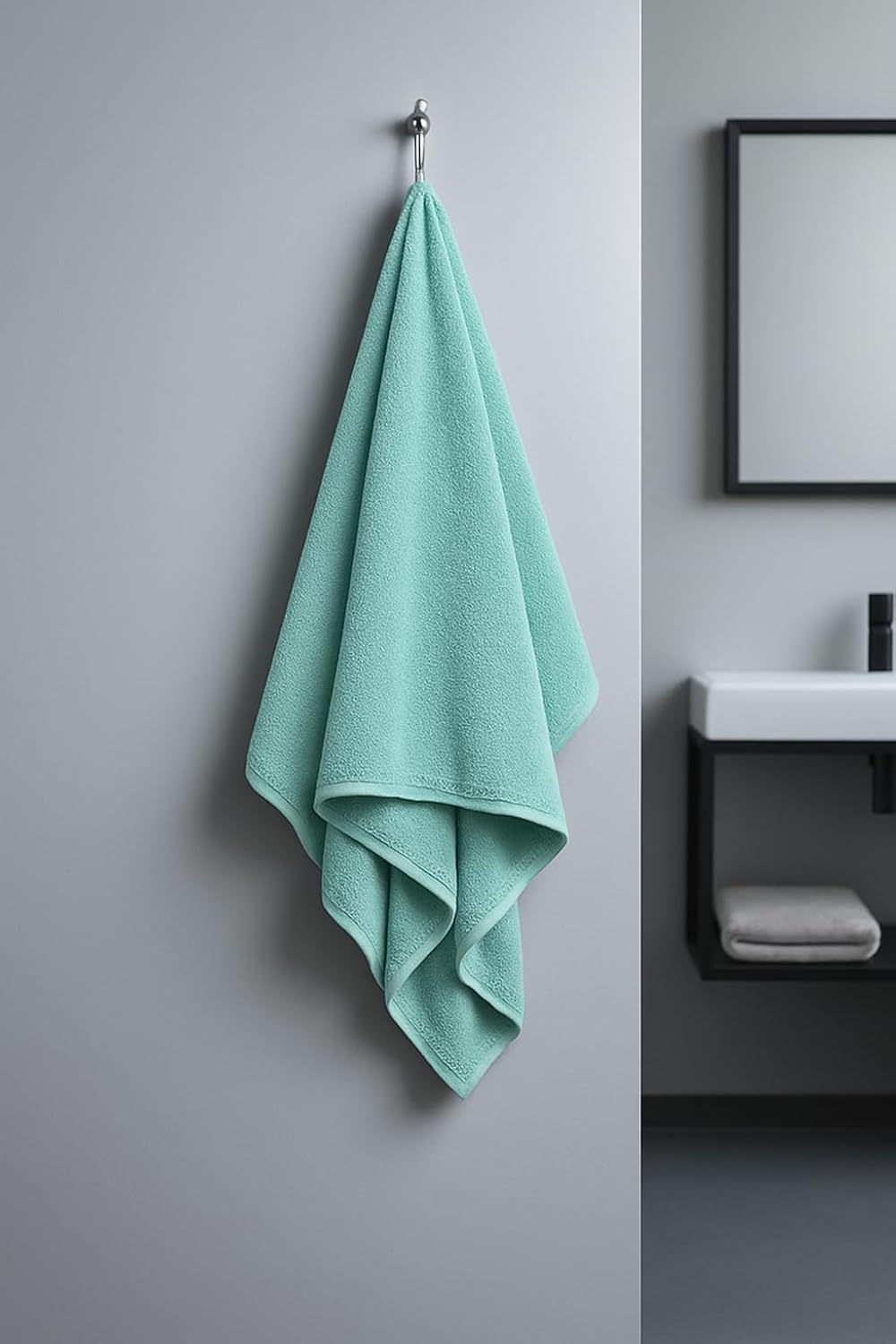 Midastra Microfiber Bath Towel 500 Gsm | Ultra Soft, Quick Dry, Lint-Free & Absorbent | Luxury Spa Feel Bath Towel (Pista Green)