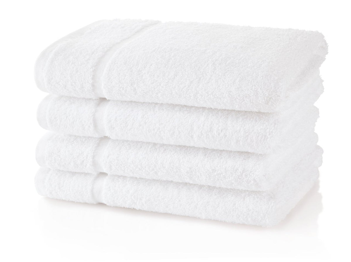 Fresh From Loom Cotton Hand Towel 800 Gsm | Gym Towel- White (4 Pcs)