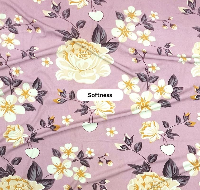 Cotton Fitted Bedsheets With 2 Matching Pillow Covers For King Bed | Size 78x72+10 Inches, Mistyrose - Soft, Durable & Wrinkle Free | Ideal For Daily Use
