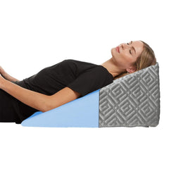 Wedge Memory Foam Pillow, Back Support Pillow For Bed, Snoring, Grey Gel | Acid Reflux, Gerd, Leg Elevation, Pregnancy Support For Sitting & Sleeping | Adjustable Wedge Pillow