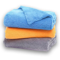 Max Microfiber Cloth 550 Gsm | Softest & Safest Ever Edgeless Coral Fleece Microfiber Cloth Towel For Car Cleaning, Drying, Buffing & Polishing - Pack Of 3