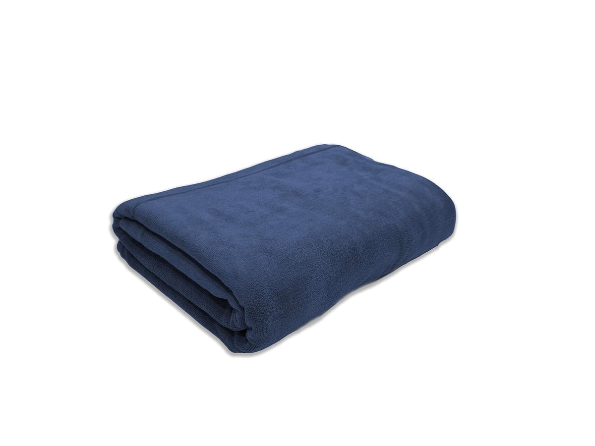 Black Gold The Finer Touch Oversized Microfiber Bath Towel 700 Gsm | Soft Quick-Dry Microfiber Towel For Men & Women | Lightweight, Absorbent & Travel-Friendly (Navy Blue)