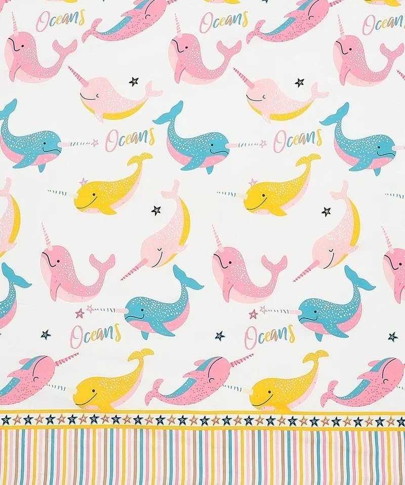 Cartoon Printed Double Bedsheet For Kids With 2 Pillow Cover - 72 X 78 X 10 Inches, Multicolor | Cotton Feel All Around Elastic Fitted King Size Double Bed