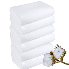 100% Cotton Bath Towel 3000 Gsm | Soft & Ultra Absorbent Quick Dry Large Size Bath Towel (White) - Set Of 6