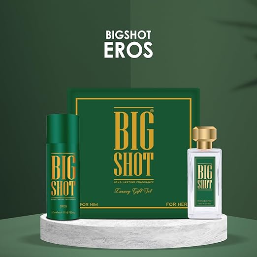 Oscar Luxury Bigshot Deo 150ml 5 Fl.oz. & Perfume 50ml 1.6 Fl.oz. Gift Set (eros) | Premium Long Lasting Perfume For Unisex | Skin Friendly | Eau De Parfum | Valentine Day Gift Combo