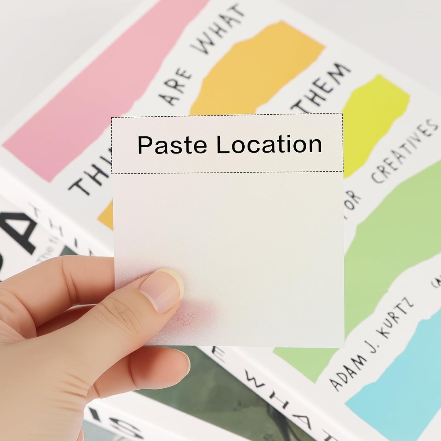 Transparent Sticky Notes (50 Sheets, 7.5x7.5cm) | Waterproof White Sticky Notes For Students