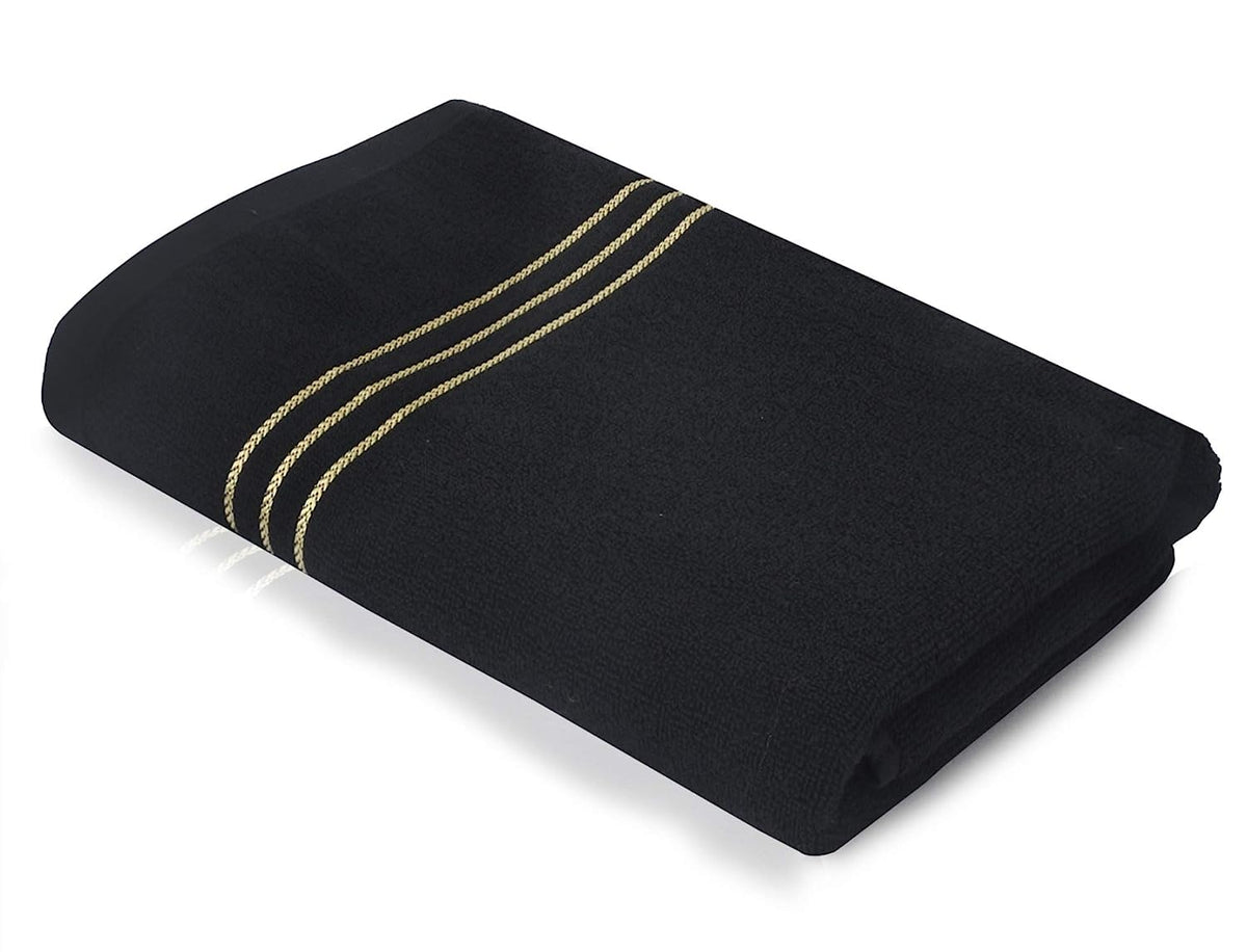 Tiqh Organic Cotton Thick & Plush Hand, Gym & Workout Hand Towel 200 Gsm - Set Of 1 (Black)