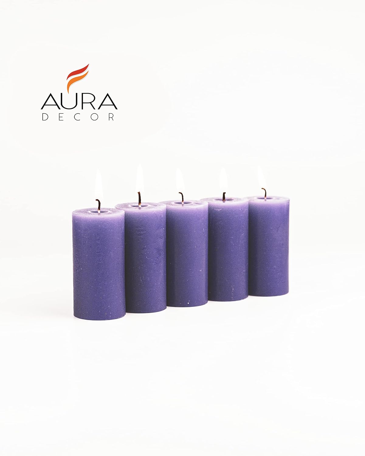 OCEAN BREEZE FRAGRANCE PILLAR CANDLE SET OF 5 | AROMA CANDLE | LONG BURNING TIME