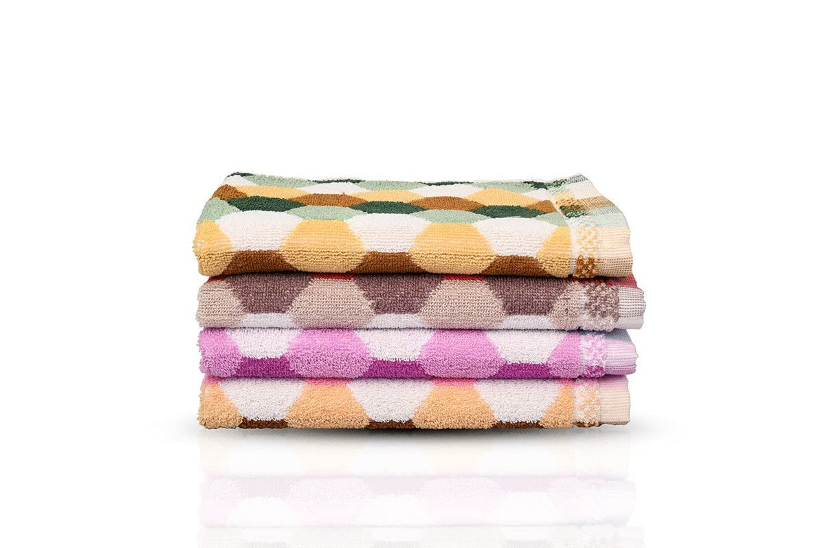 100% Cotton Soft Hand Towels 1200 Gsm (Multicolor) - Set Of 8