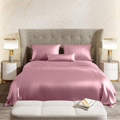 Satin Bedsheets For King Size With 2 Pillow Covers - 108 X 90 Inches, Muted Rose | Elegance & Comfort Redefended | 300 Thread Count