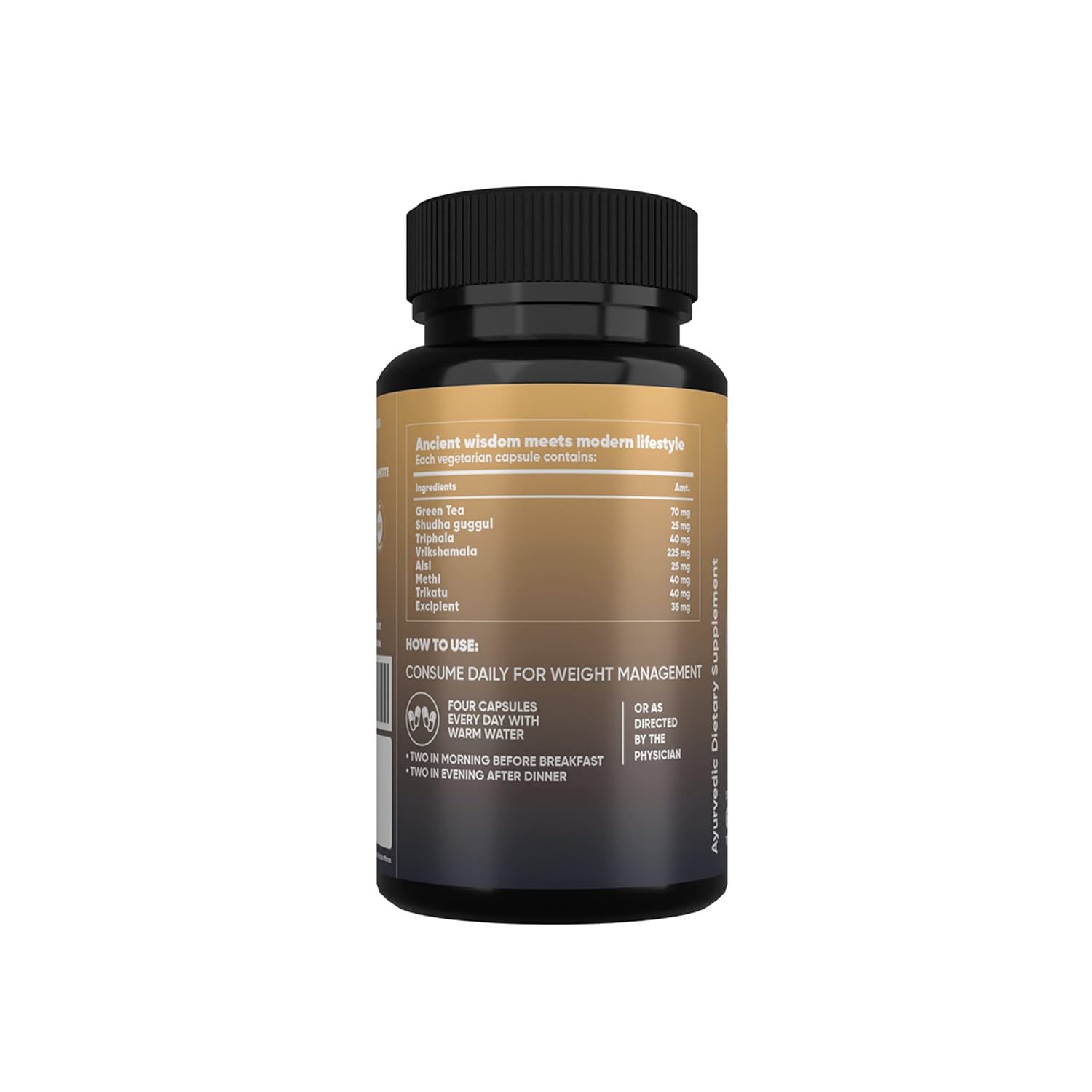 Aadar Weight No More, Natural Weight Loss & Fat Loss Ayurvedic Fat Cutter Supplement, Belly Fat Burner For Women & Men, Garcinia, Triphala, Methi | 120 Capsules 150gm 0.3lbs Each Pack Of 2