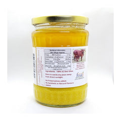 Organic A2 Vedic Ahimsa Desi Ghee By Prana Agro | Rich In Vitamins A, D, E & K Healthy Desi Ghee Good For Taste | (500ml) 16.9 Ounce | Jar Pack