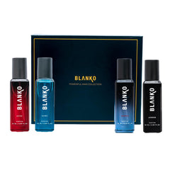 Blanko Powerful Men Collection TLT Parfum 20ml 0.6 Fl.oz. Each Pack Of 4 | Legend+ Sports+ Dusk+ Dawn | Luxury Fragrance Gift Set For Husband, Father, Brother