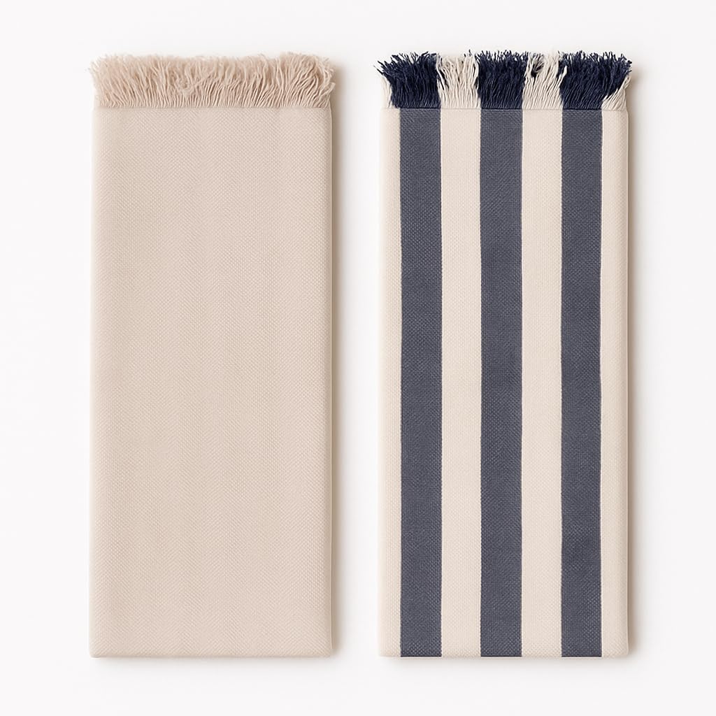 Ehlor Premium Bamboo Towel | Ultra-Light & Quick Dry | Antibacterial & Odor-Free | Eco-Friendly Bath Towel For Travel, Gym & Daily Use | Brown & Nevy Blue (Pack Of 2)