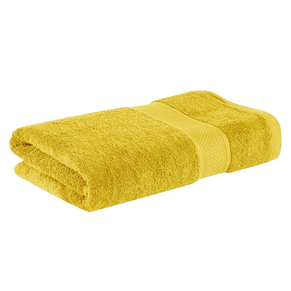 Wakefit 100% Cotton Bath Towels Large Size 500 Gsm | Bathing Towel For Men & Women Terry -1 Pieces (Sunshine Yellow)