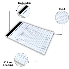 Estimate Pad No. 1 (80 Sheets/160 Pages) Excellent Quality Bill Book, Memo Book & Slip Pad, 10Pcs