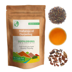 Gopaldhara Darjeeling Tea Second Flush Tea Sample Pouches - Pack Of 7 Teas X 10gm, 0.35 Ounce Each | Second Flush Low Caffeine Loose Leaves