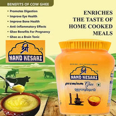 100% Natural Cow'S Ghee By Shri Nand Keshri | Good Source Of Healthy & Pure Ghee Perect For Eyerday Use | 5 Litre (1 Litr * 5) 169.0 Ounce | Box Pack