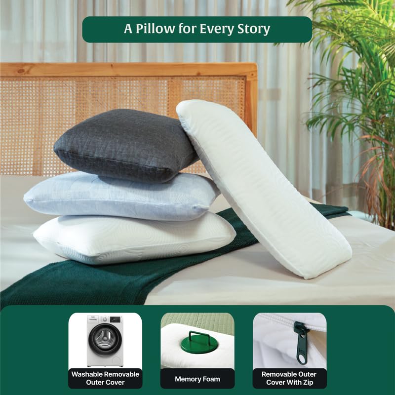 Thin Pillow, Orthopedic Cervical Pillow For Neck Support, Size - XL King - 2.5 Inch | Slim Hard Foam Pillow- Extra Firm Slim Pillow For Neck & Shoulder Pain Relief-Flat Pillow, Washable