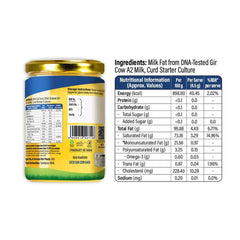 Organic Natural Ahinsha A2 Desi Gir Cow Ghee By Hari:Bol | Pure Healthy Cow Ghee Perfect For Protact Eyesight | 1 Litre (500ml * 2) 33.8 Ounce | Jar Pack