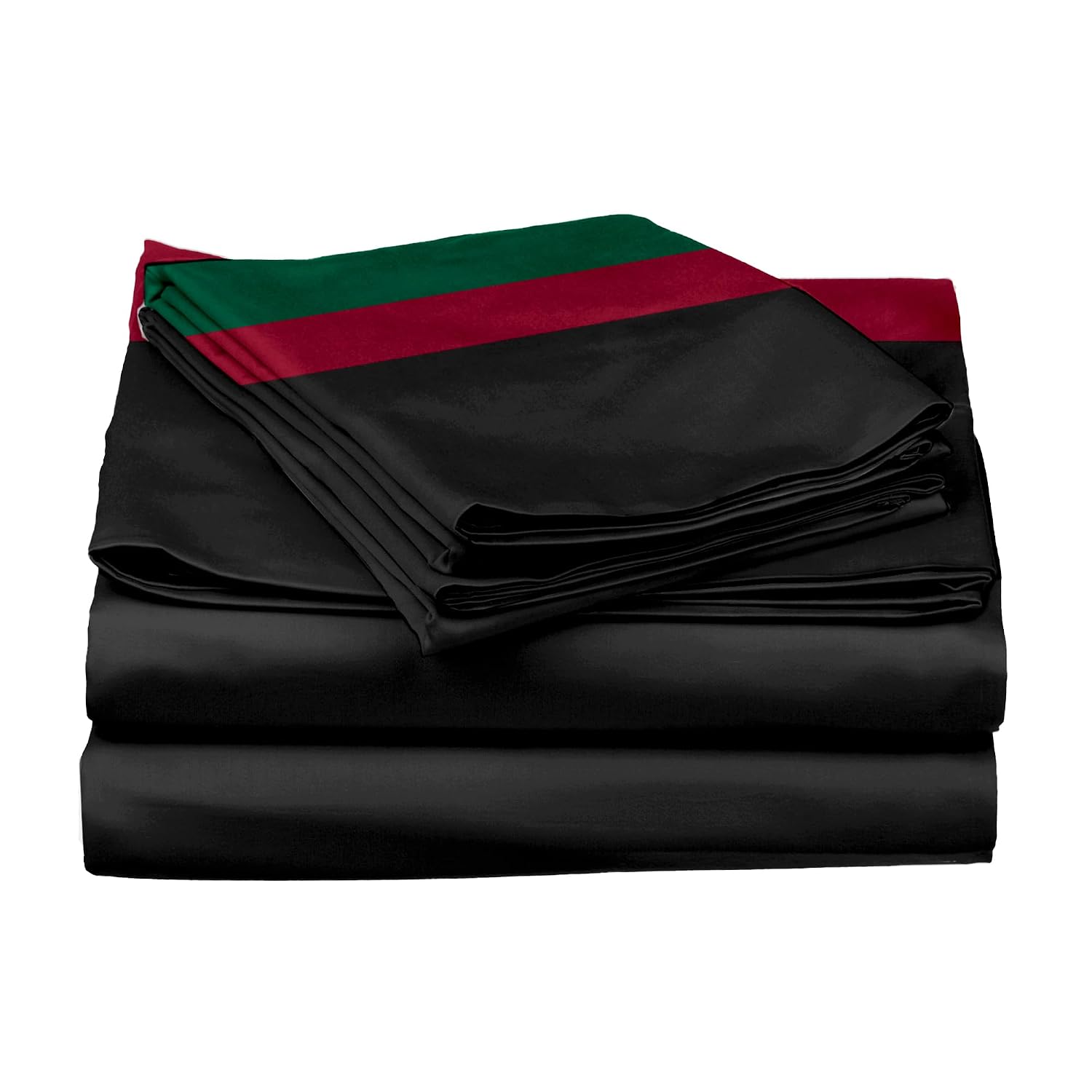 Super King Bedsheet With 2 Pillow Covers - 108 X 108 Inches, Black & Red | Hypoallergenic, Breathable, Gentle On Skin & Hair, Fade & Wrinkle Resistant, Wedding Gift For Couples