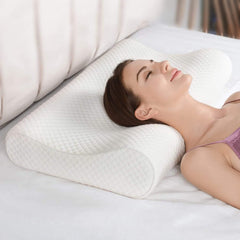 Memory Foam Pillow, Orthopedic Pillow For Neck Pain Relief, White Pillow | Pillow For Shoulder Pain, Both For Side, Back & Stomach Sleepers | Adjustable, Breathable & Washable Pillowcase