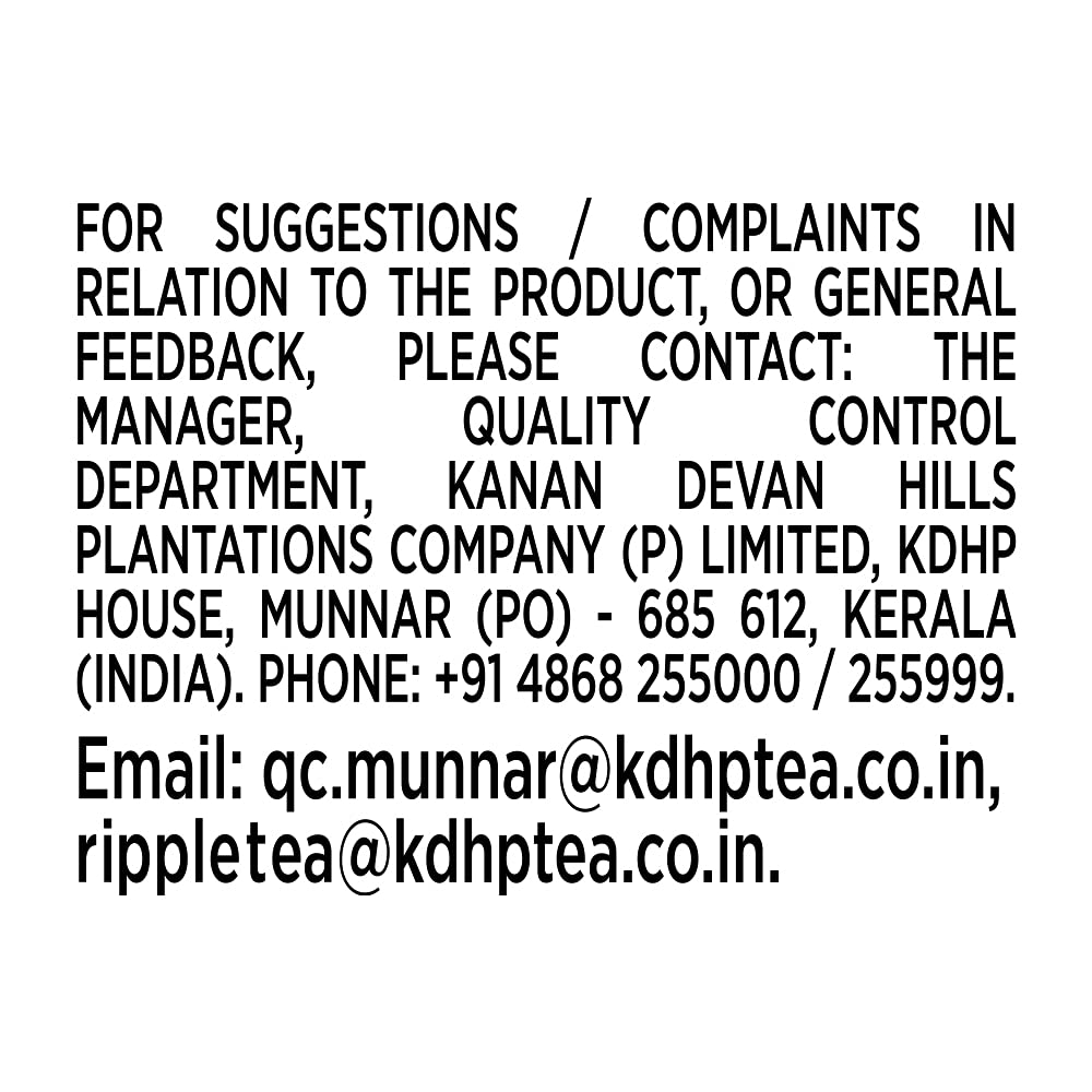 Ripple Tasty CTC Leaf Tea - 500gm, 17.6 Ounce | High Grown Green Oolong Tea - Caffeine Free Chai Patti | Orthodox Whole Loose Leaf Tea