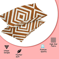 Luxurious Queen Size Bedsheet For Double Bed With 2 Pillow Cover - 90 X 90 Inches, Cream & Brown | Perfect For Daily Use, Guest Rooms | Gift For Housewarmings, Weddings