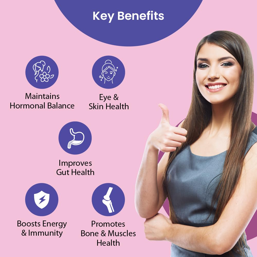 Tata 1mg Womens Multivitamin With Zinc, Vitamin C, D , Calcium & Iron Support Health Protection, Bones & Overall Health | 60 Veg Tablets , 100gm 0.2lbs